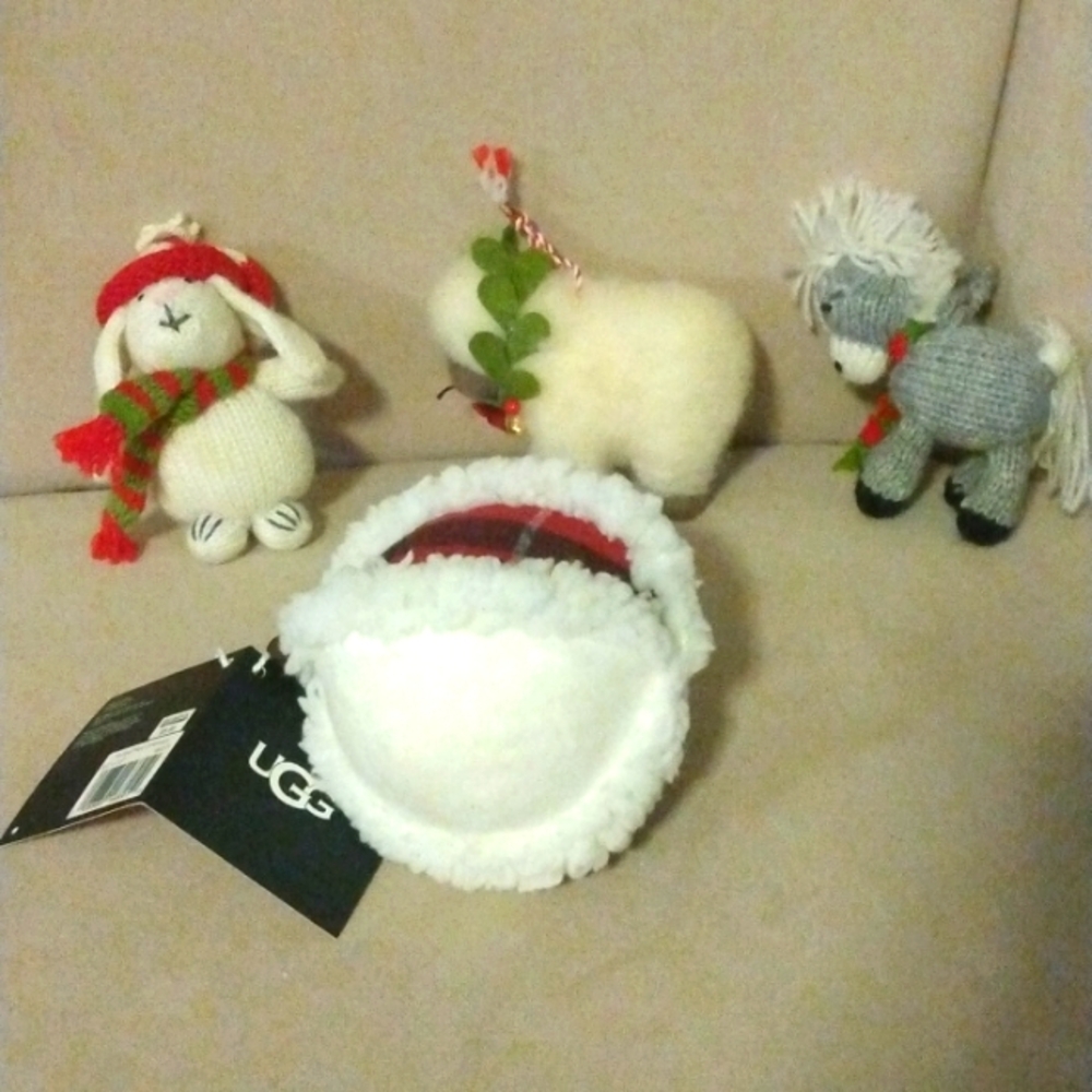 Xmas soft cuddly ornaments all 4 for one low price